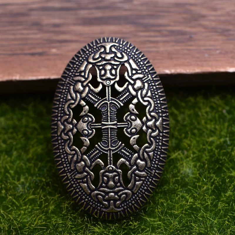 LANGHONG Norse Viking Brooch For Men Turtle Brooch Talisman Jewelry, Gift For Men - Image 5